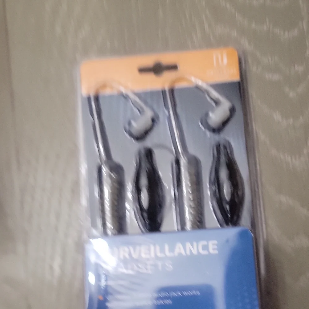 Surveillance Headset with In-Line PTT and VOX - Black